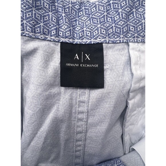 ARMANI EXCHANGE A|X Men's Chino Shorts Geometric Blue Bermuda Size 36 $100 - Picture 5 of 9